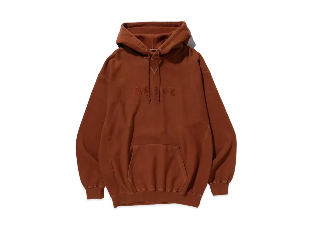 XLARGE PIGMENT EMBOSSED PULLOVER HOODED SWEAT "Brown"