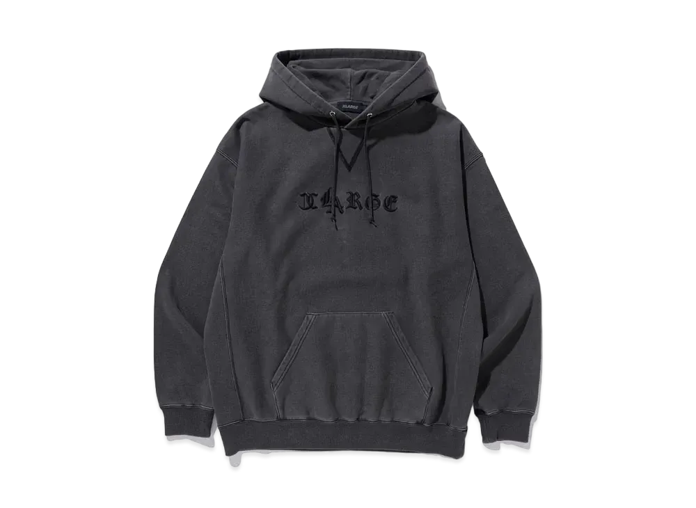 XLARGE PIGMENT EMBOSSED PULLOVER HOODED SWEAT "Black"