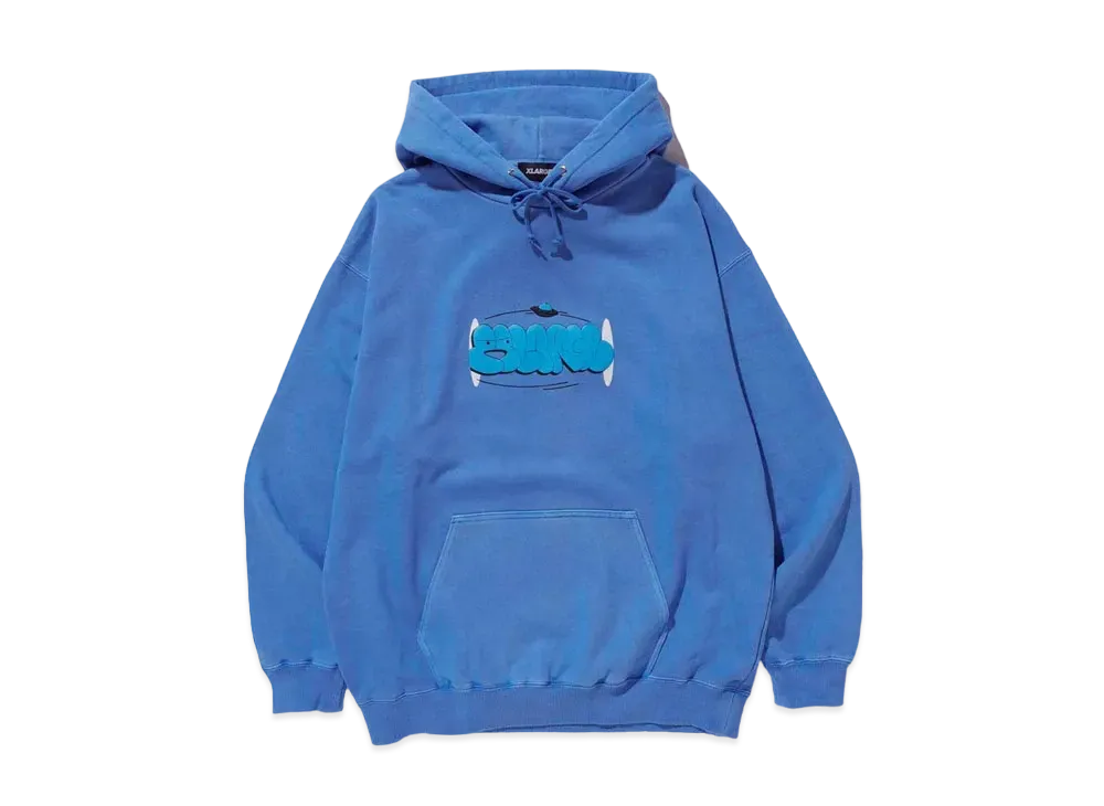 XLARGE GRAFFITI PIGMENT PULLOVER HOODED SWEAT "Blue"