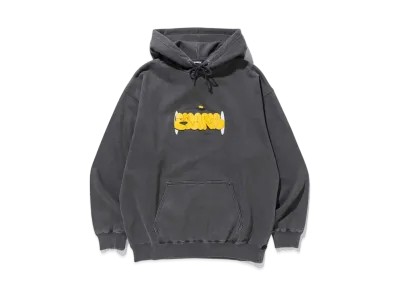 XLARGE GRAFFITI PIGMENT PULLOVER HOODED SWEAT "Black"