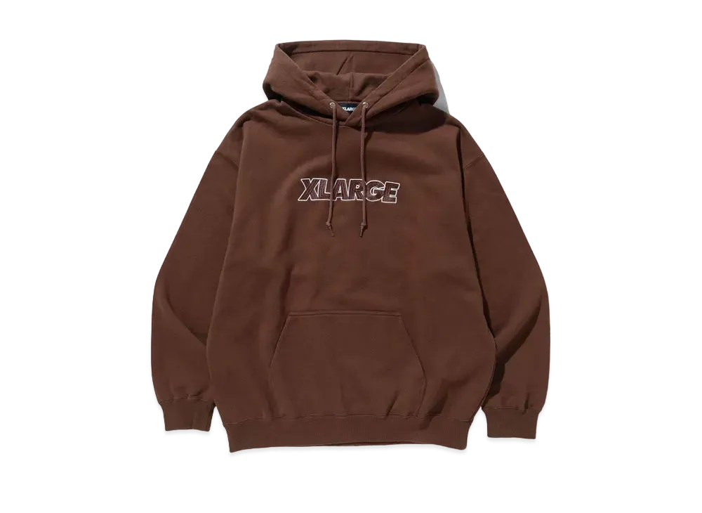 XLARGE STANDARD LOGO PULLOVER HOODED SWEAT "Brown"
