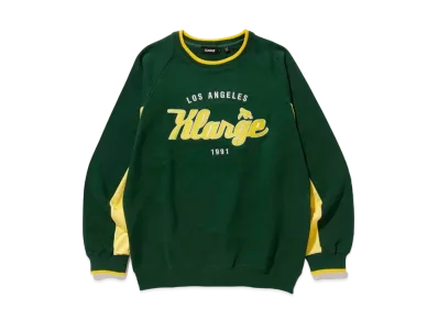 XLARGE TEAM LOGO 2TONE CREWNECK SWEAT "Green"