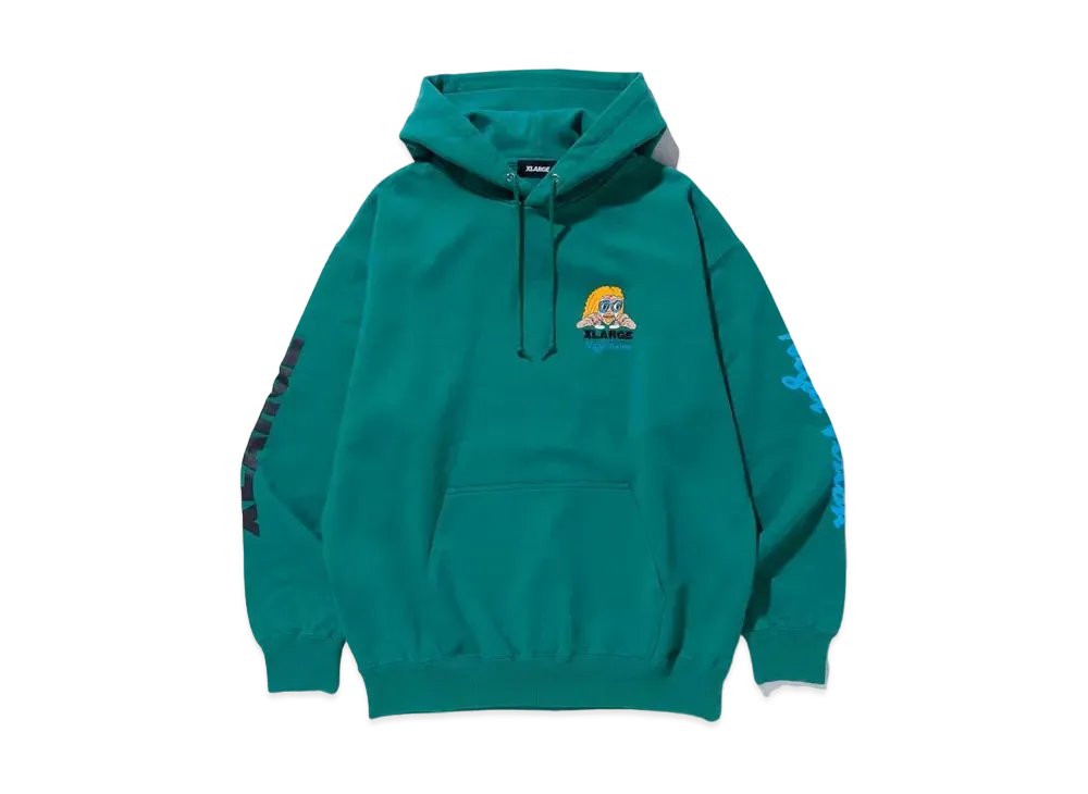 XLARGE NIGHT VISION PULLOVER HOODED SWEAT "Green"