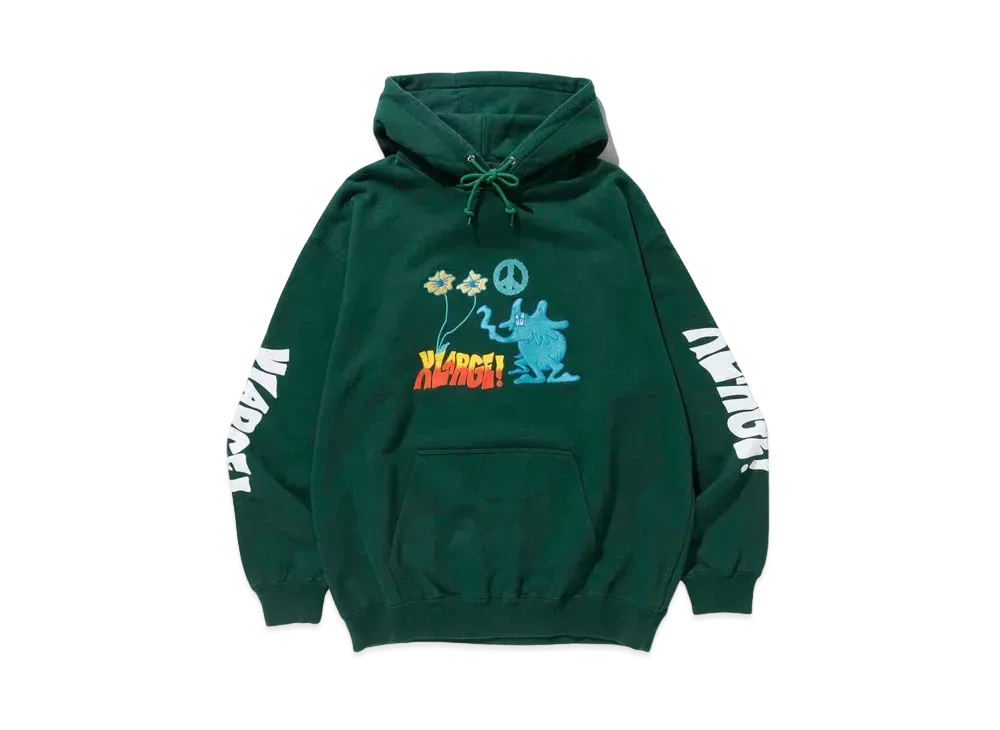 XLARGE PEACE WORLD PULLOVER HOODED SWEAT XLARGE "Green"