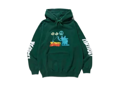 XLARGE PEACE WORLD PULLOVER HOODED SWEAT XLARGE "Green"