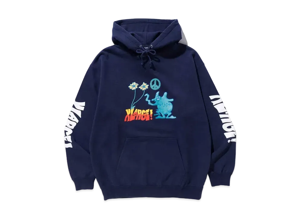 XLARGE PEACE WORLD PULLOVER HOODED SWEAT XLARGE "Navy"