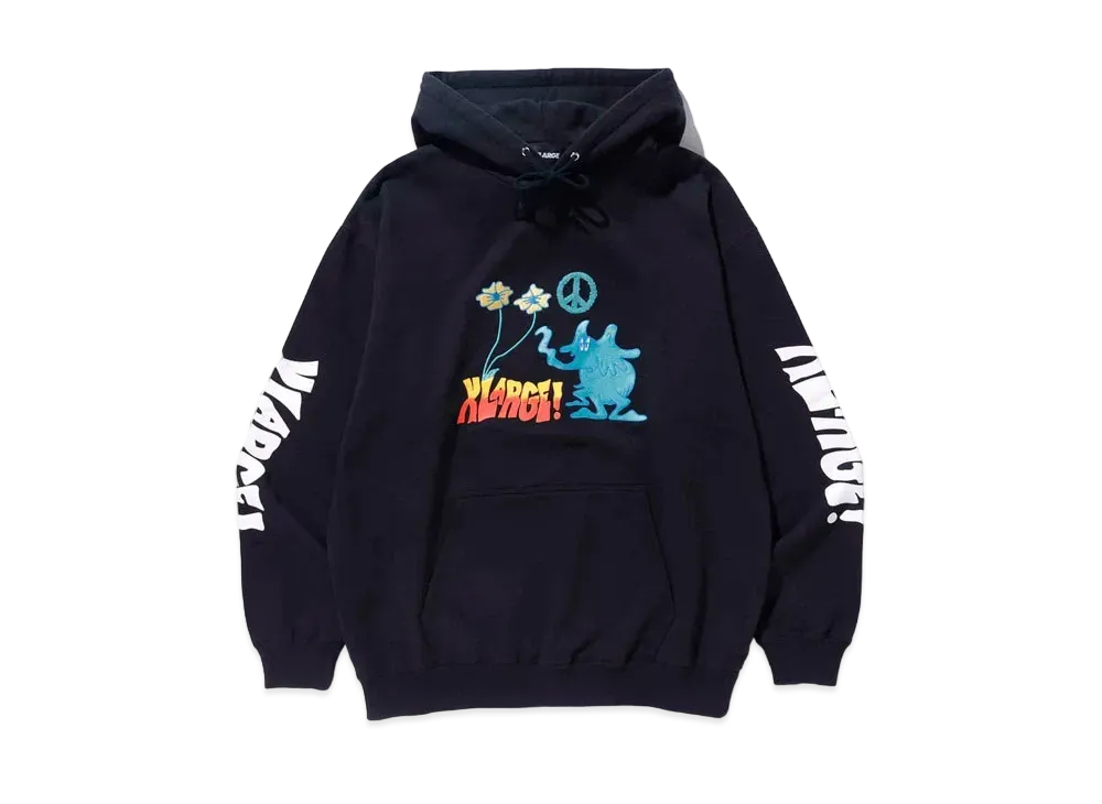 XLARGE PEACE WORLD PULLOVER HOODED SWEAT XLARGE "Black"