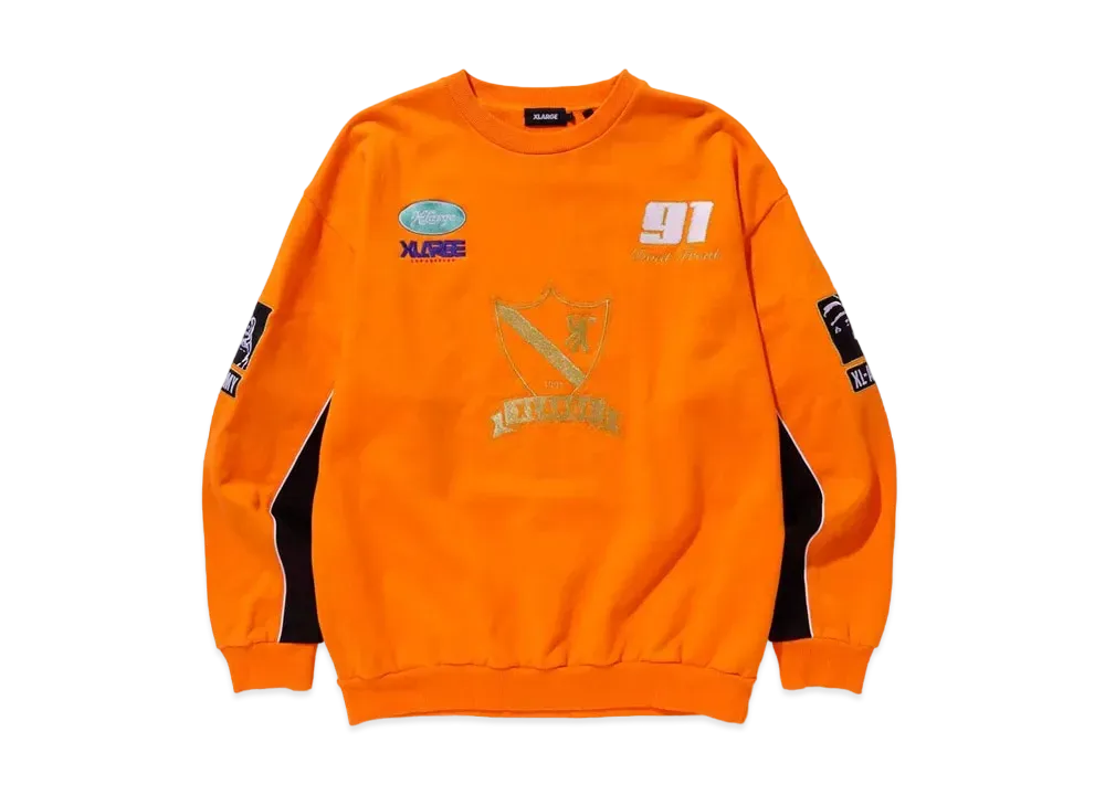 XLARGE PANEL CREW NECK SWEAT XLARGE "Orange"