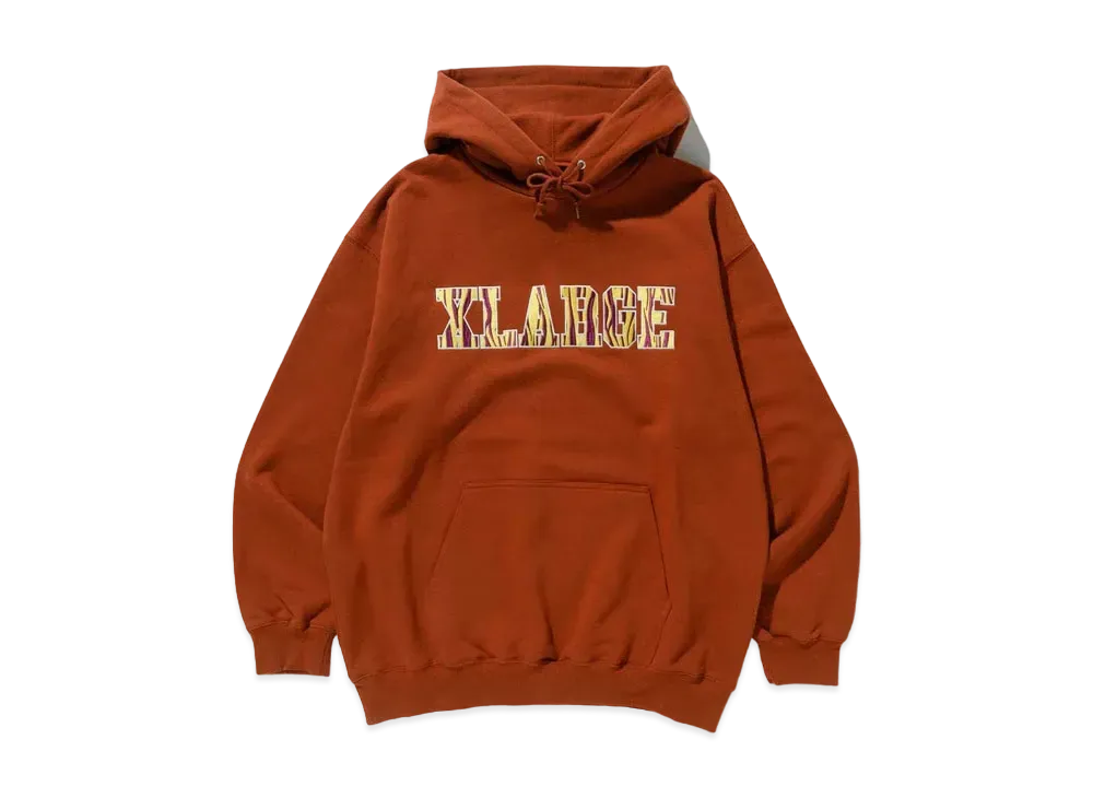 XLARGE EMBROIDERY ZEBRA LOGO HOODED SWEAT XLARGE "Brown"