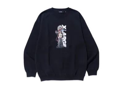 XLARGE x DEATHNOTE LIGHT AND RYUK CREWNECK "Black"
