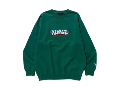 XLARGE GRAFFITI EMBROIDERY CREWNECK SWEAT "Green"
