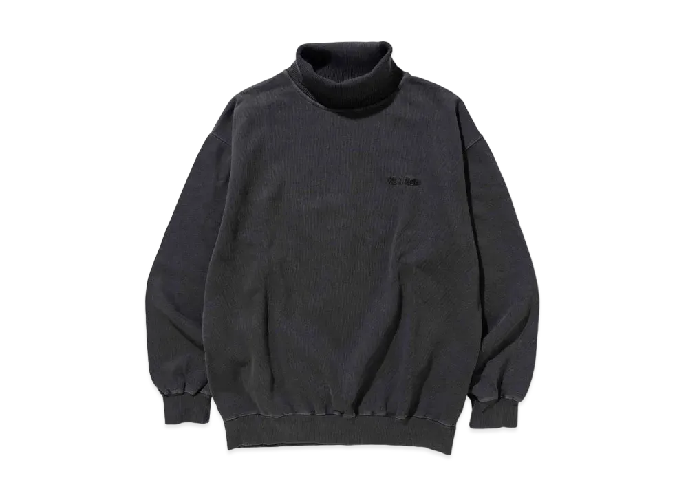 XLARGE PIGMENT HIGH-NECK SWEAT "Black"