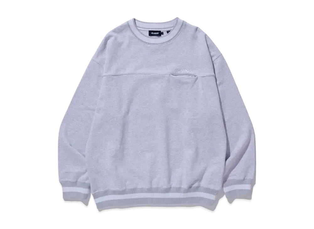 XLARGE STANDARD LOGO LINED CREWNECK SWEAT "Ash"