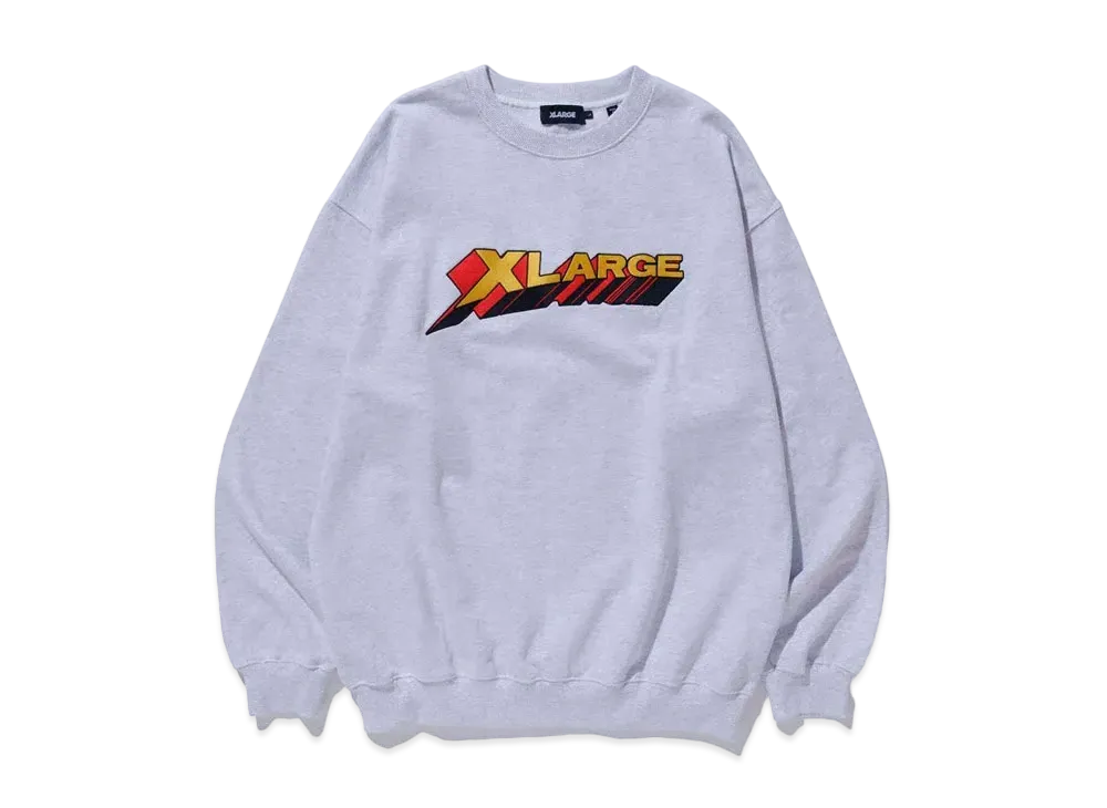 XLARGE 3D LOGO CREWNECK SWEAT "Ash"