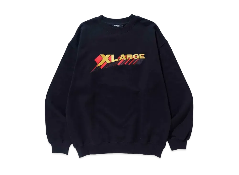XLARGE 3D LOGO CREWNECK SWEAT "Black"