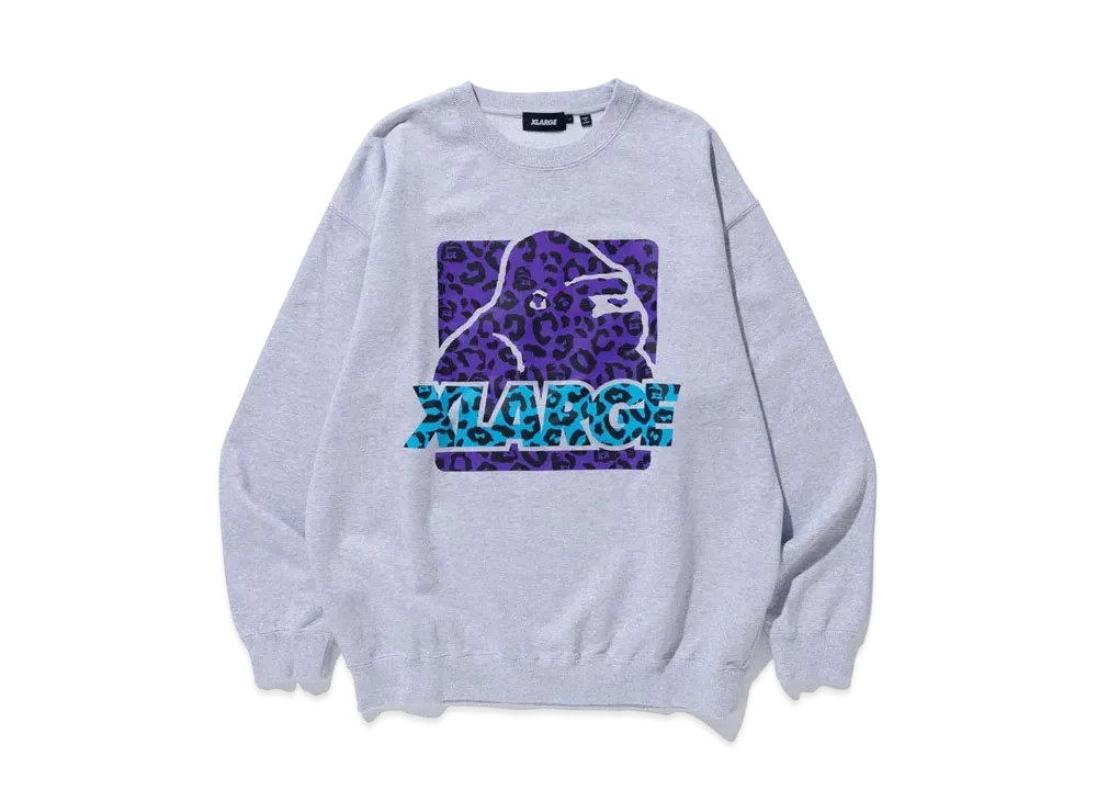 XLARGE LEOPARD OG CREWNECK SWEAT "Ash"