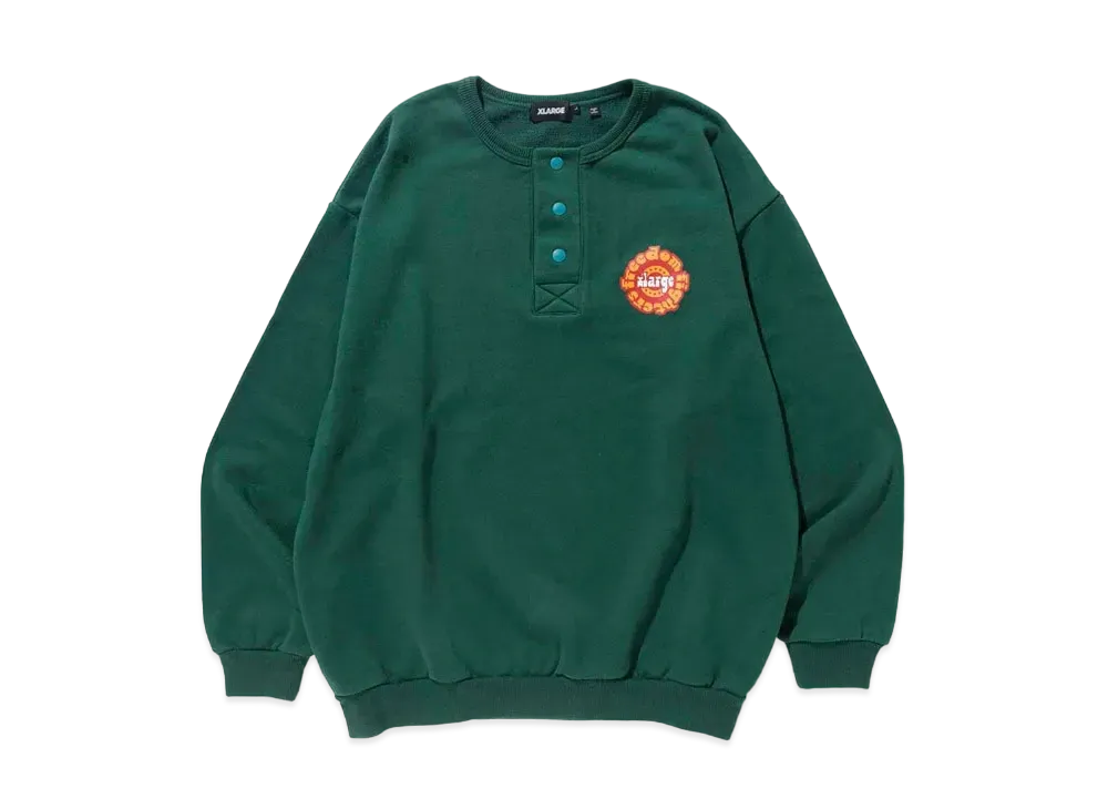 XLARGE FREEDOM SNAP BOTTON SWEAT XLARGE "Green"