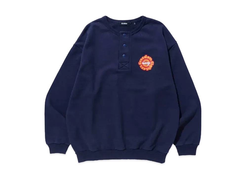 XLARGE FREEDOM SNAP BOTTON SWEAT XLARGE "Navy"