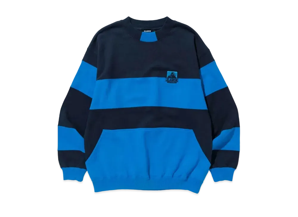 XLARGE OG STRIPE CREWNECK SWEAT XLARGE "Navy"