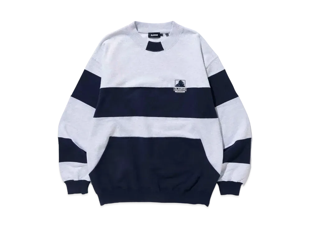 XLARGE OG STRIPE CREWNECK SWEAT XLARGE "Ash"