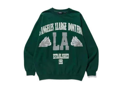 XLARGE BIG PRINT CREW NECK SWEAT XLARGE "Green"