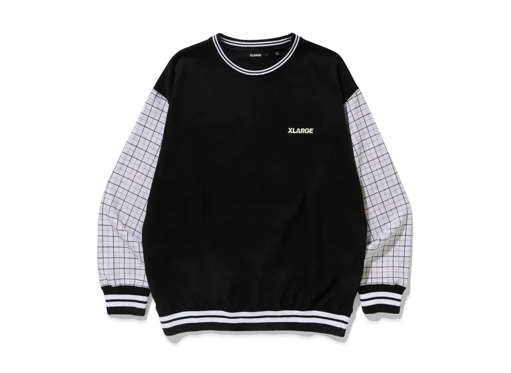 XLARGE STANDARD LOGO MIXED CREWNECK SWEAT XLARGE "Black"