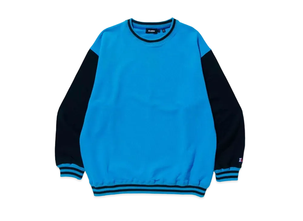 XLARGE 2TONE CREWNECK SWEAT XLARGE "Lt Blue"