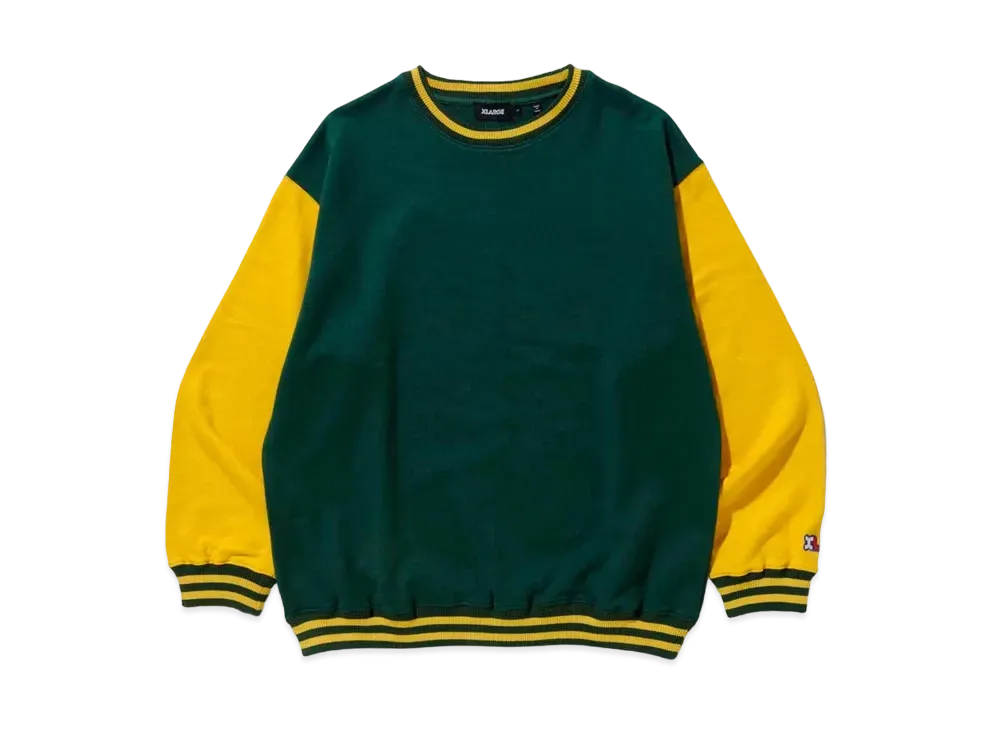 XLARGE 2TONE CREWNECK SWEAT XLARGE "Green"