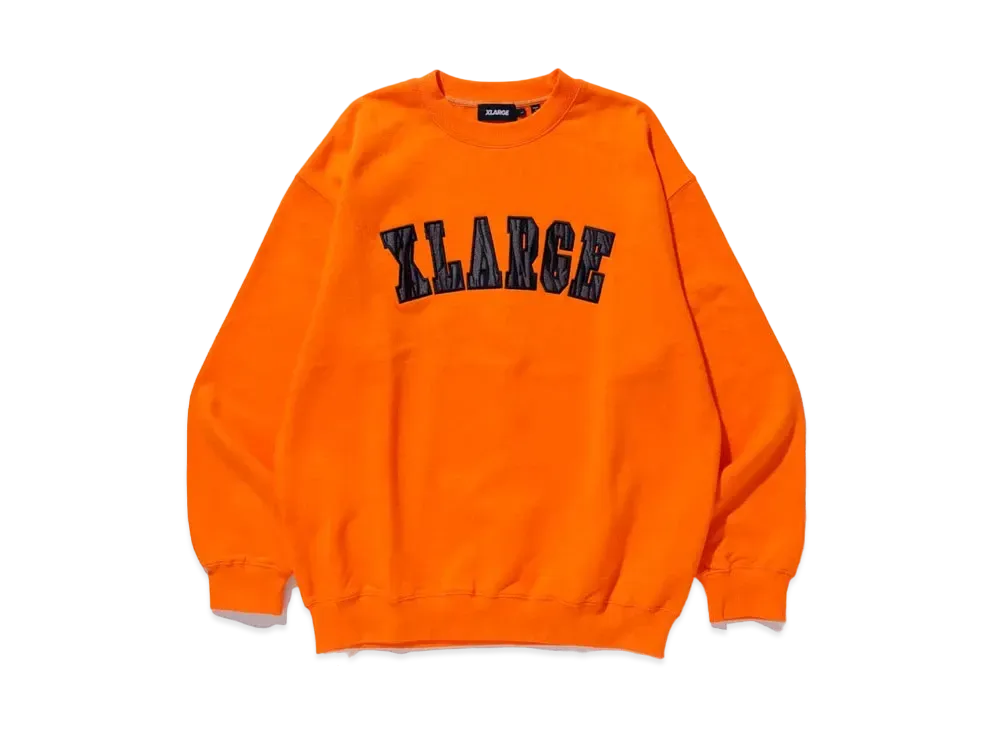 XLARGE EMBROIDERY ZEBRA LOGO CREW NECK SWEAT XLARGE "Orange"