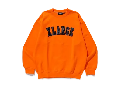 XLARGE EMBROIDERY ZEBRA LOGO CREW NECK SWEAT XLARGE "Orange"