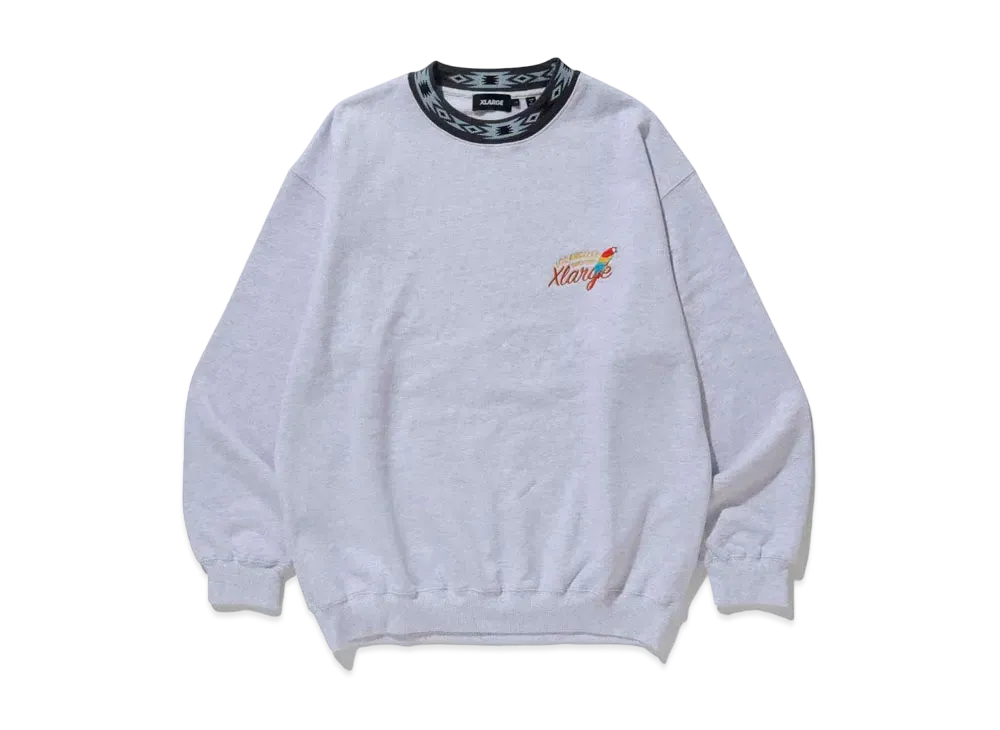 XLARGE PARROT CREWNECK SWEAT XLARGE "Ash"