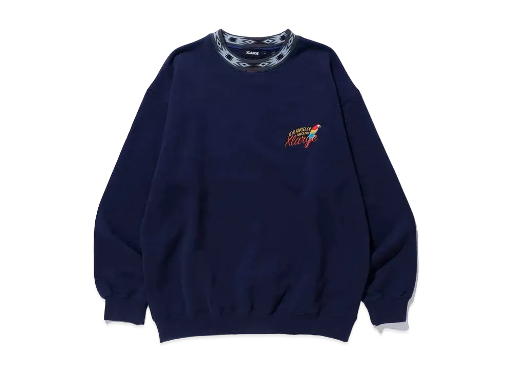 XLARGE PARROT CREWNECK SWEAT XLARGE "Navy"