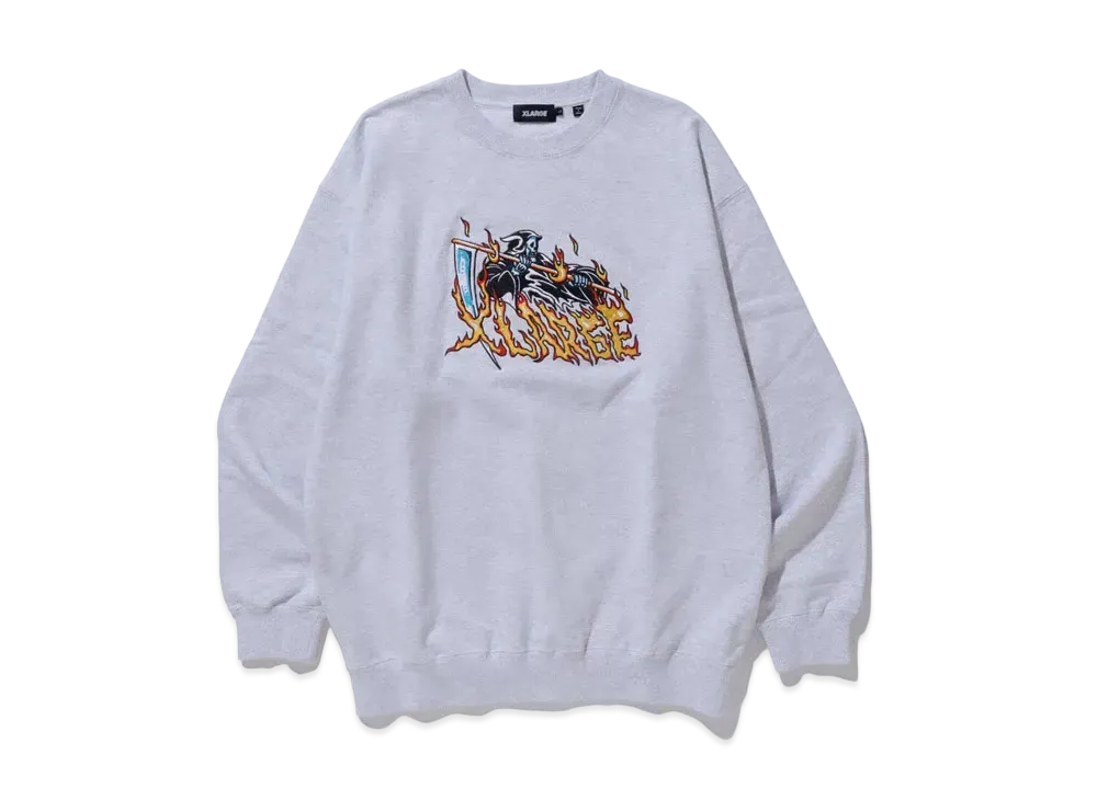 XLARGE DEATHSCYTHE CREWNECK SWEAT XLARGE "Ash"