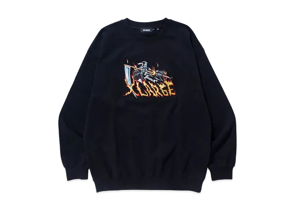 XLARGE DEATHSCYTHE CREWNECK SWEAT XLARGE "Black"