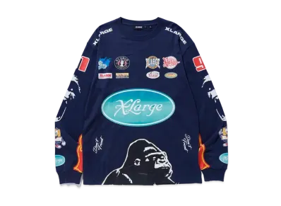 XLARGE RACING TEAM L/S TEE "Navy"