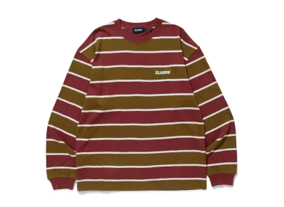 XLARGE STANDARD LOGO L/S STRIPE TEE XLARGE "Navy"