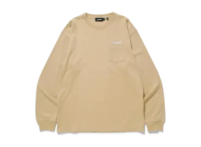 XLARGE SLANTED OG L/S POCKET TEE "Beige"