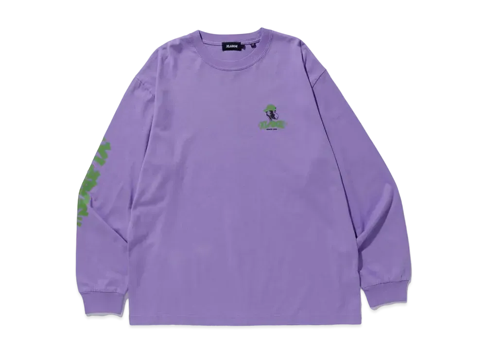 XLARGE TAGGING LOGO L/S TEE XLARGE "Purple"