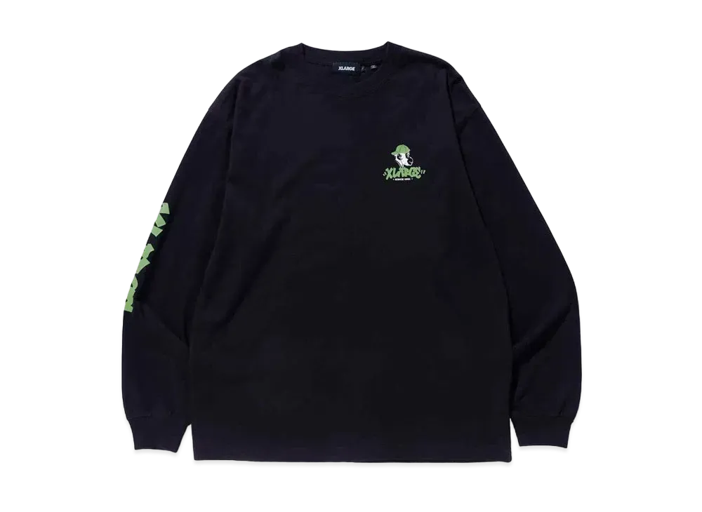 XLARGE TAGGING LOGO L/S TEE XLARGE "Black"
