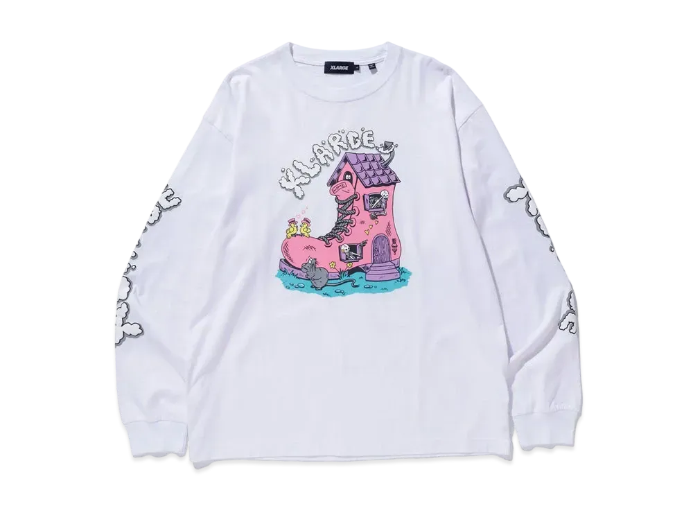 XLARGE BOOTS HOUSE L/S TEE XLARGE "White"