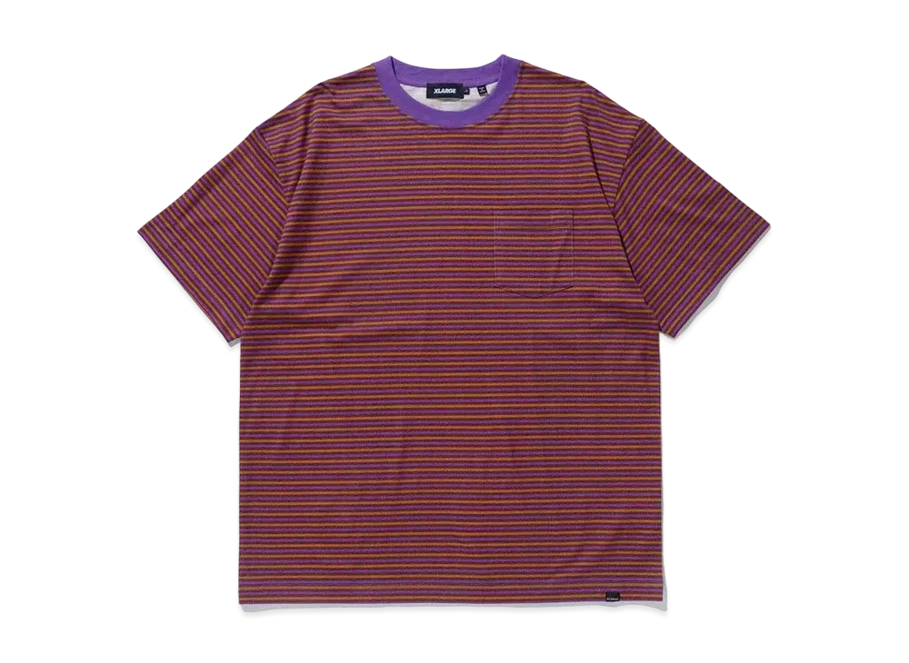 XLARGE STRIPE POCKET S/S TEE XLARGE "Purple"