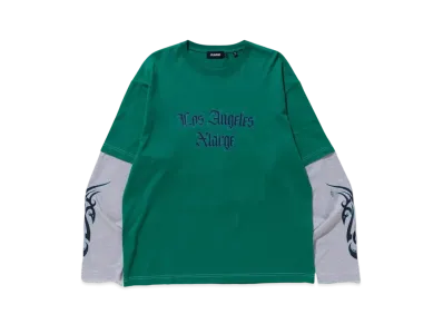 XLARGE TRIBAL LAYERED L/S TEE "Green"
