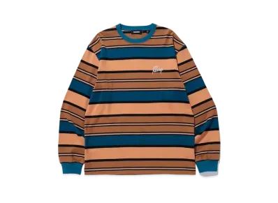 XLARGE OLD STRIPE L/S TEE "Brown"