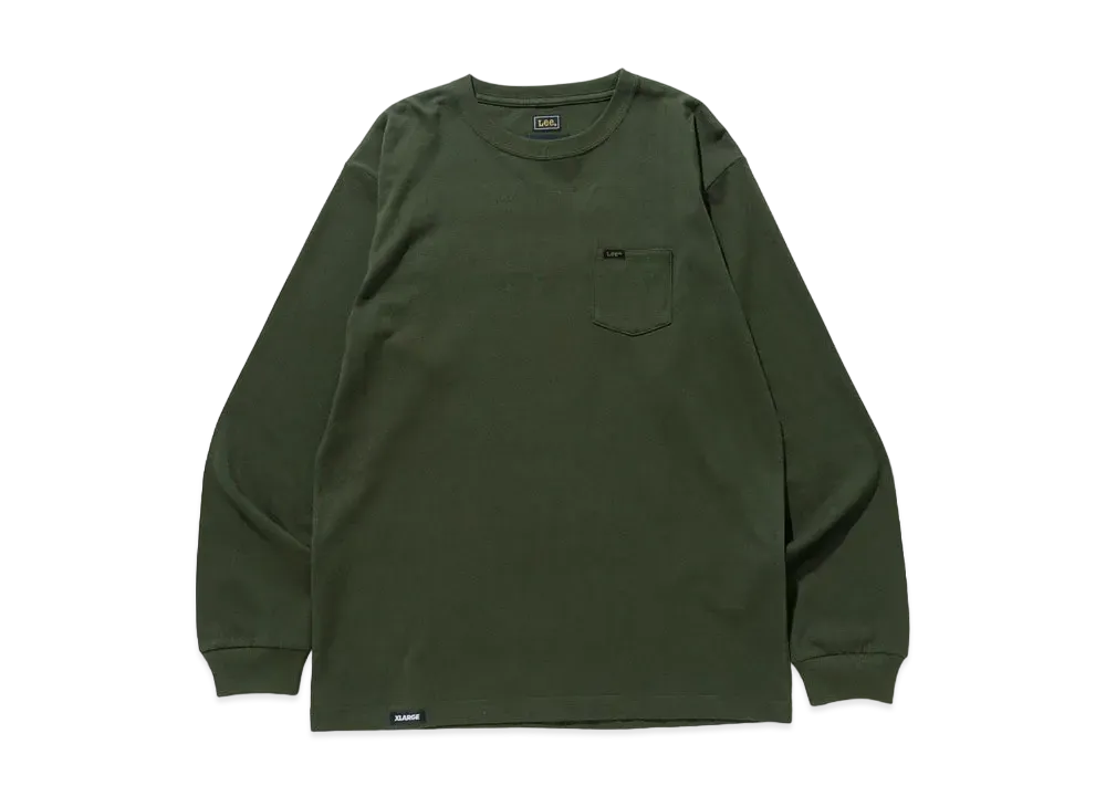 XLARGE LEE L/S POCKET TEE "Olive"