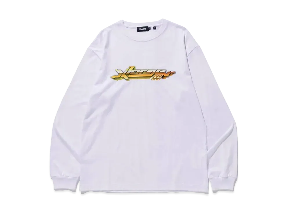 XLARGE METAL TYPE LOGO L/S TEE "White"