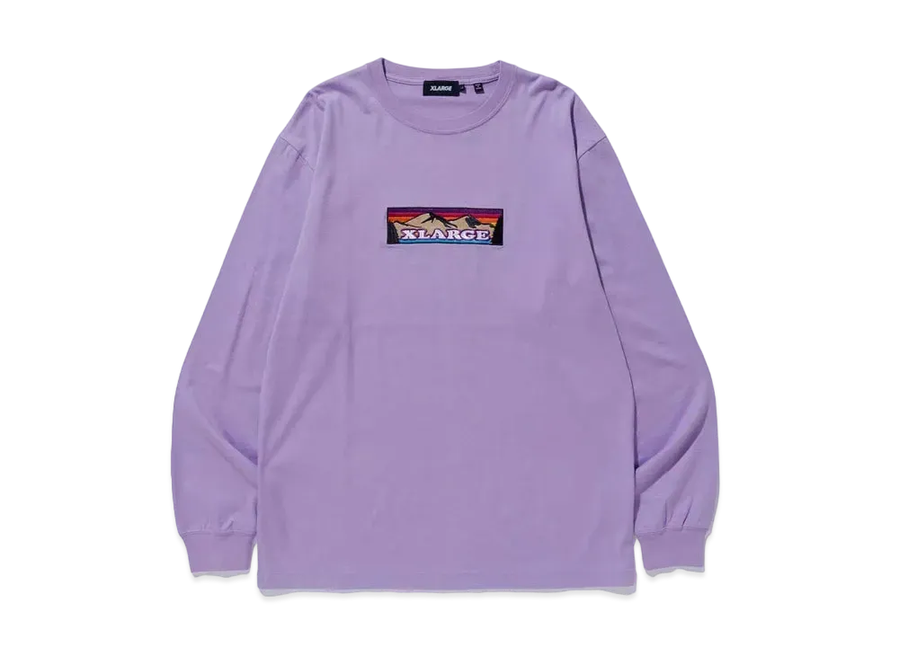 XLARGE MOUNTAIN LOGO L/S TEE "Lt Purple"