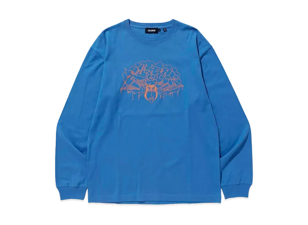 XLARGE GRAFFITI L/S TEE "Blue"