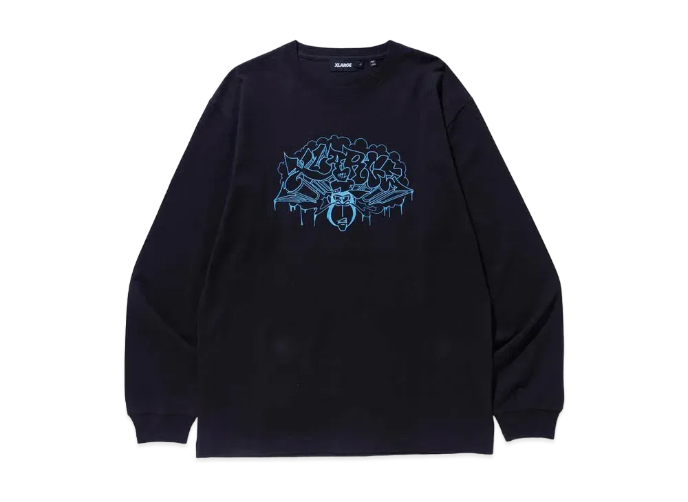 XLARGE GRAFFITI L/S TEE "Black"
