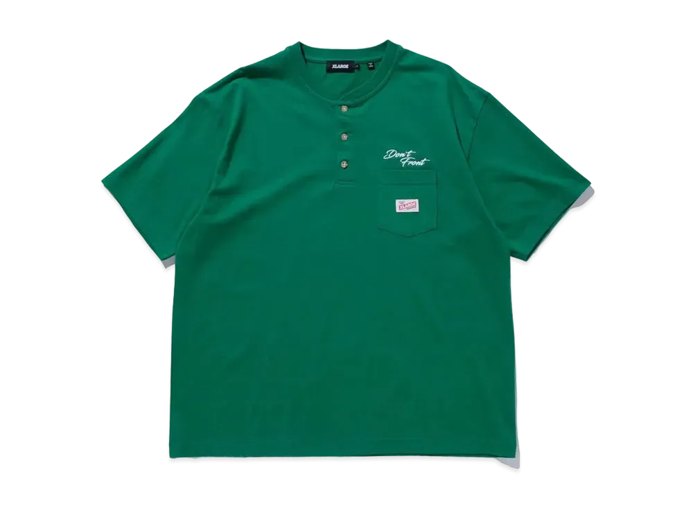 XLARGE HENRY NECK S/S POCKET TEE "Green"