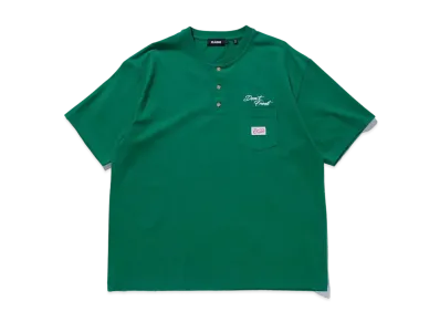 XLARGE HENRY NECK S/S POCKET TEE "Green"